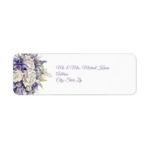Aquarell-Lila-Creme-Blumenhochzeit