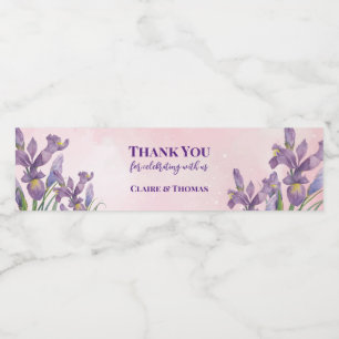 Aquarell Lila Iris Funkelnd Rosa Hintergrund