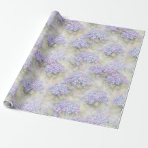 Aquarell-Lilafarbenes Hortensien-Blumen-Geschenkpa