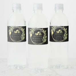 Aquarell Limoncello Flora und Fauna Flasche Wasser