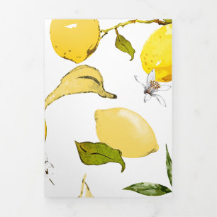Aquarell-Limonen 17 Dreifach Gefaltete Urlaubskarte