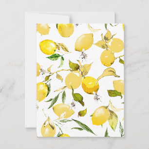 Aquarell-Limonen 17 Mitteilungskarte
