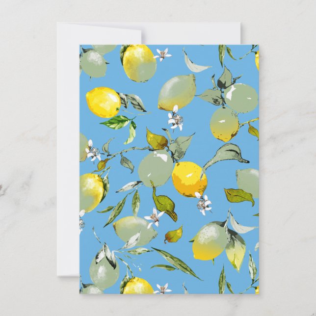 Aquarell-Limonen 27 Save The Date (Vorderseite)