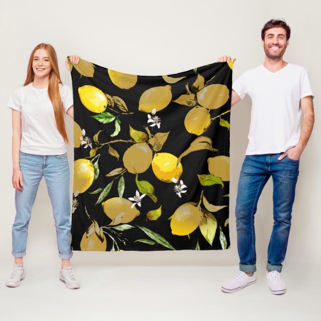 Aquarell-Limonen 31 Fleecedecke (Beispiel)