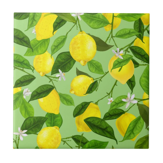 Aquarell-Limonen 3 Fliese (Vorderseite)