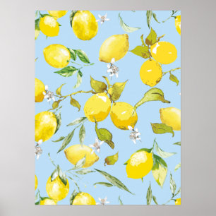 Aquarell-Limonen 4 Poster