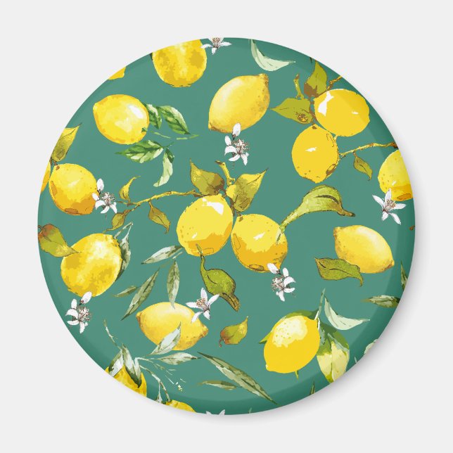 Aquarell-Limonen 6 Magnet (Vorne)