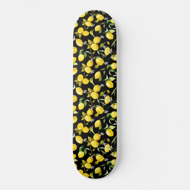 Aquarell-Limonen 7 Skateboard (Vorderseite)