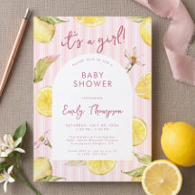 Aquarell-Limonen-Baby-Party 