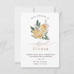 Aquarell-Limonen Botanisches Probedinner Einladung