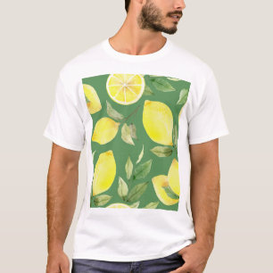 Aquarell-Limonen, Frucht-Wallpaper-Muster. T-Shirt