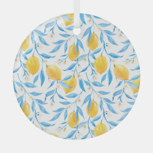 Aquarell-Limonen: handgezeichnetes Muster. Ornament Aus Glas