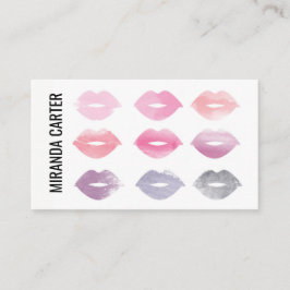 Aquarell-LippenVisitenkarte Visitenkarte