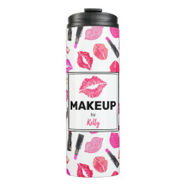 Aquarell Lipstick Makeup Personalisiert Thermosbecher