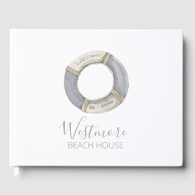 Aquarell Live Preserve Beach House Gästebuch (Vorderseite)