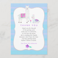 Aquarell Llama Babydusche Danke