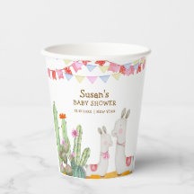 Aquarell Llama Wüste Kaktus Fiesta Baby Dusche