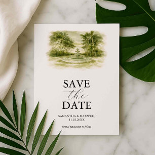Aquarell-Location Save The Date Vorlage