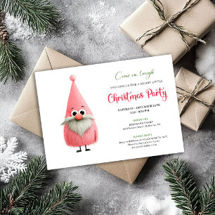 Aquarell lustige rosa verrückter Weihnachtsmann-Pa Einladung