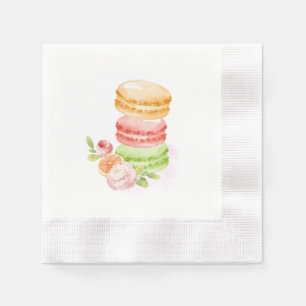 Aquarell-Macarons  Serviette