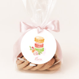 Aquarell Macaroons Baby Shower Tags Geschenkanhänger