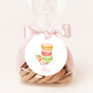 Aquarell Macaroons Baby Shower Tags Geschenkanhänger