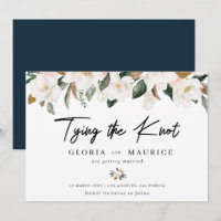 Aquarell Magnolia Blütenfarbe Save the Date