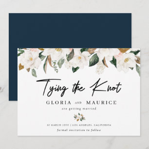 Aquarell Magnolia Blütenfarbe Save the Date