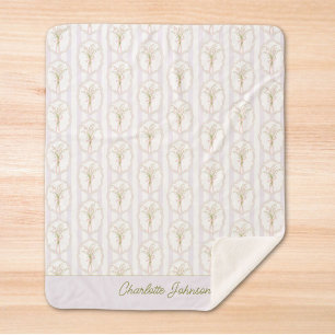 Aquarell-Maiglöckchen personalisierte Blüten Sherpadecke