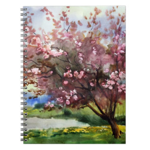 Aquarell-Malerei-Landschaft Notizblock