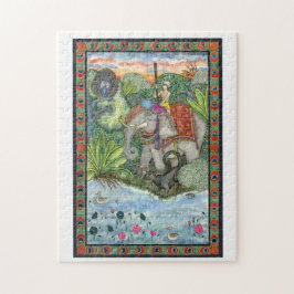 Aquarell-Malerei-Puzzlespiel des Dschungel-Buch-II