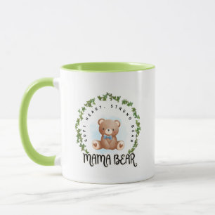 Aquarell-Mama-Bär-Tassendesign mit Blumenmotiv Tasse