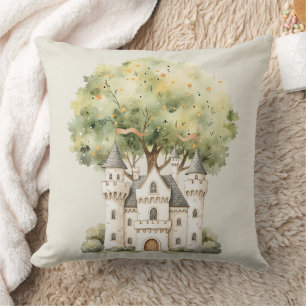 Aquarell-Märchenprinzessin Whimsical Kissen