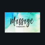 ** Aquarell-Massage-Therapie-Massage-Therapeut Visitenkarte<br><div class="desc">* Künstlerische und abstrakte moderne Geschäftskarte des weiblichen dennoch starken genug Massagetherapeuten für Person, die einen künstlerischen Entwurf des schönen Chic für ihr Massage-Therapietherapeuteinbrennen sucht. Der schwarze Massagetypographietext ist auf einem Minzentürkis des grünlichen Blaus künstlerischen abstrakten modernen schönen faszinierenden Hintergrund Chic sehr. * *** TRETEN MIT MIR BITTE IN VERBINDUNG,...</div>