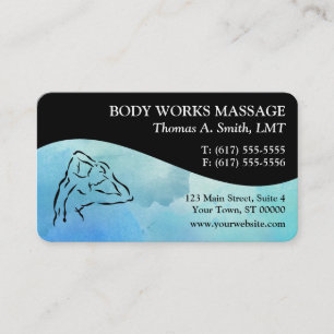 Aquarell-Massage-Therapie-Visitenkarten Visitenkarte