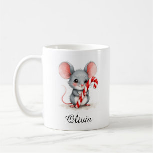 Aquarell-Maus individuell benannte Tasse mit Candy