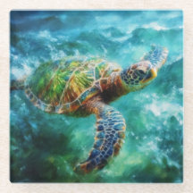 Aquarell Meeresschildkröte