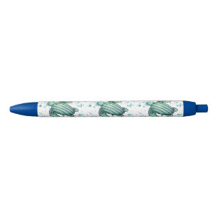 Aquarell Meeresschildkröte grün blau Muster Tier Kugelschreiber