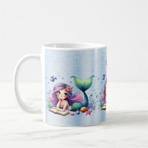 Aquarell-Meerjungfrau Meer Leben Süß Schön Kaffeetasse