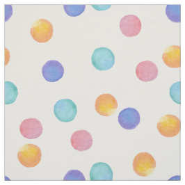 Aquarell.Mehrfarbige Polka-Punkte . Stoff