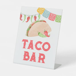 Aquarell Mexican Fiesta Taco Bar Sockelschild