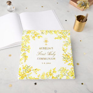 Aquarell-Mimose Erstkommunion-Gästebuch Gästebuch
