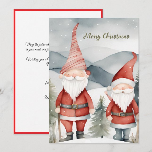 Aquarell Minimalistisch Weihnachten Weihnachten (Vorne/Hinten)