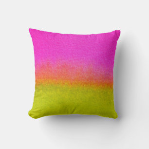 Aquarell-Mischung - Rosa und grüner Farbverlauf Kissen