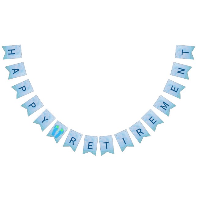 Aquarell mit Flip-Flops für das Ruhestand Wimpelkette (Alle)