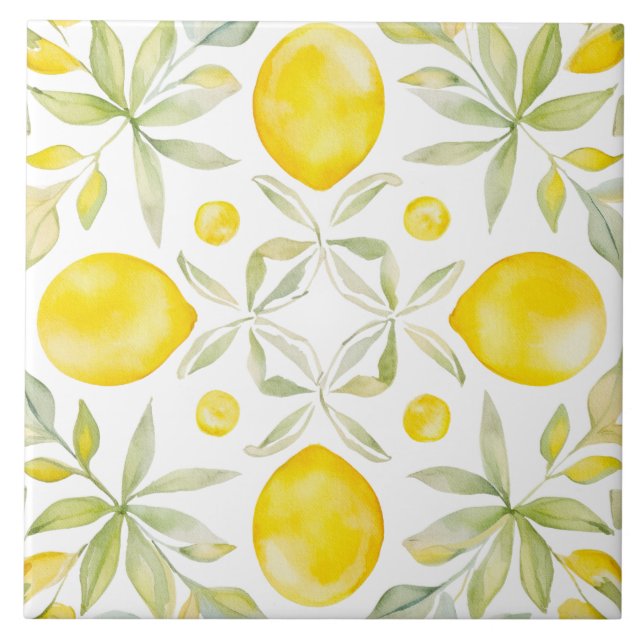 Aquarell Mittelmeer  Fliese (Vorderseite)