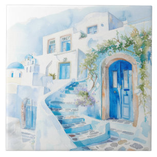 Aquarell Mittelmeer Fliese