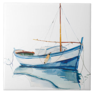 Aquarell Mittelmeer  Fliese