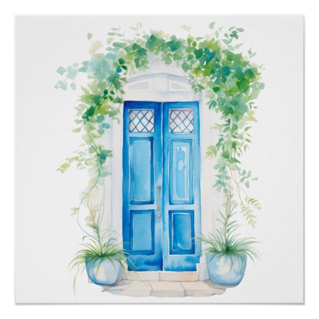 Aquarell Mittelmeer  Poster (Vorderseite)