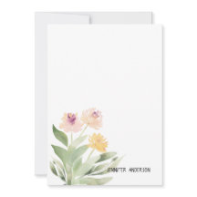 Aquarell Moderne Florale Grünpflanzen Personalisie